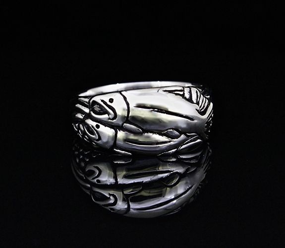 "Coho Crossover" Sterling Silver Ring - Jeff Mckenzie | PNW Fine Handmade Jewelry